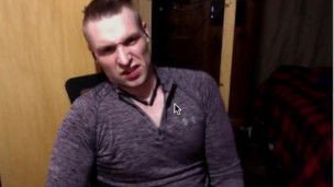 Stud looking at you stroking his big dick making you want his cum