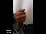 explosion ,a few seconds his expert hand squeezed my cock ,premature cum 15/16