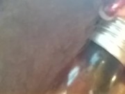 Milf Public Masturbation with Lightbulb at Laundry Mat