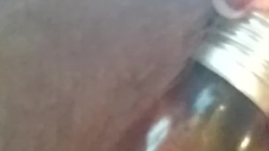 Milf Public Masturbation with Lightbulb at Laundry Mat