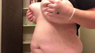 BBW TIT DROPS and LATHERS Her HUGE TITS