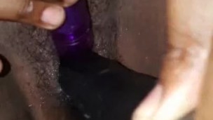 Black Dildo Vibrator Closeup