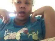 Doing a little mouth act and showing off my asshole/milky tits 1/16