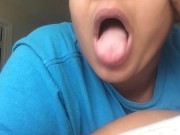 Doing a little mouth act and showing off my asshole/milky tits 3/16