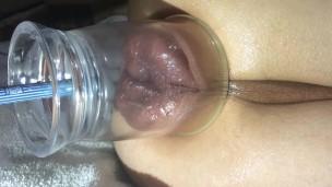 after 10 min anal pumping session and result