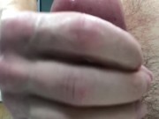 One Big Cock and One Big Slow Oozing Continuous Cumshot