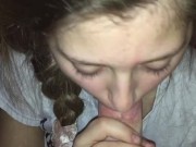 Licking his hard cock before I’m allowed to take it 8/16