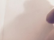 Carlycurvy stripping out of booty shorts, fishnets, and a thong 16/16