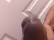 Swinging and jerking off BBC with cumshot