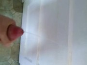 my big cock shooting a huge load in slow motion