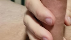 Close up! Uncut cock jerking off sensually while his wife films[4K]