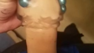 Transman fucks pocket pussy with huge dick