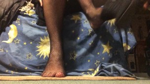 Fishnet Foot Tease