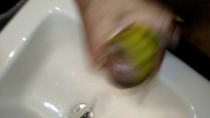 Jacking Off at Work With Banana Peel