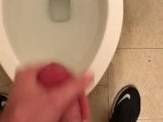 Secretly jacking off at work
