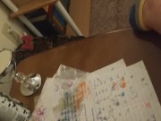 Peeing on my side table!