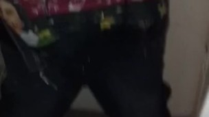 Cum splattered mirror