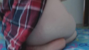 Cute College Girl Stuffs Ass And Fucks Self