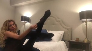 Playing & Dancing With Tight Stockings Over My Pornhub Panties