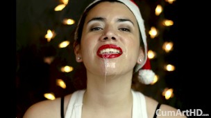 Merry Christmas! Holiday blowjob and facial! + Bonus photo session!