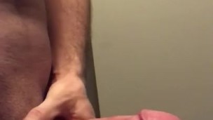 Stroking my hard cock