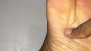 Black male feet size 12