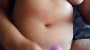 Young Horny Ebony Vibrating Pussy and Anal Tease