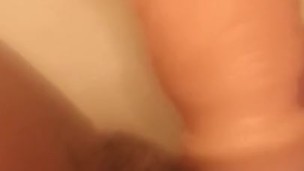 Teasing my pussy with my dildo in the tub