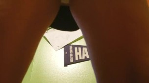 My step sister squats and cums