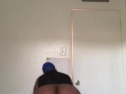 60in ass clap on 9 1/2 inch cock
