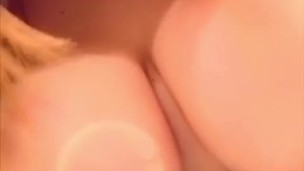 BBW shows her tits on Snapchat after work