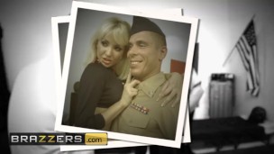 BRAZZERS - Busty blonde Margo services the military