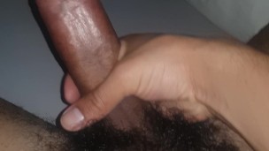 BIG DICK GETS HARD AT HOME BY MASTURBATING (WITH JUICY CUMSHOT)