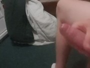 Jerking my wet cock