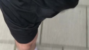 BULGING Out Of THOSE SHORTS ** Ball Stretcher ON **