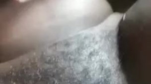 Playing with my big tits and pussy