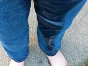 Outside Jeans Pissing