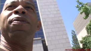 Married blonde Jacy Andrews sucks monster black dick and gets fucked
