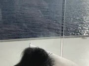 beautiful milf sunbathing on cruise vacation, stranger picking POV, pinkyslit 16/16