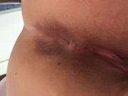 sunbathing my pussy on cruise vacation, POV, ready to be fucked, closeup shaved pussy ass pinkyslit 5/16