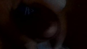 Very big dick is masturbated by my friend