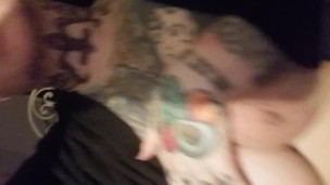 Olivia ink- tattooed milf tease split tongue tricks