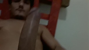 Me jerking my big cock