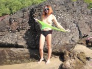 Jenny rips her clothes, sucks and has sex in real public place. 2/16