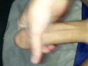 WHITE DICK MASTERBATING, CUMSHOT