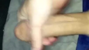 WHITE DICK MASTERBATING, CUMSHOT