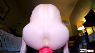 The Devil's Buttplug stuffed in his ass until it reaches the last huge bulg