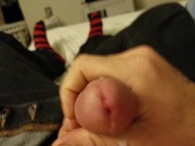 Cock stroking with cumshot (Solo)