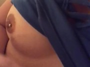 Bored at home playing with my nipple piercings ;)