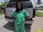 Roadside - Stacy fucks her mechanic in the backseat
